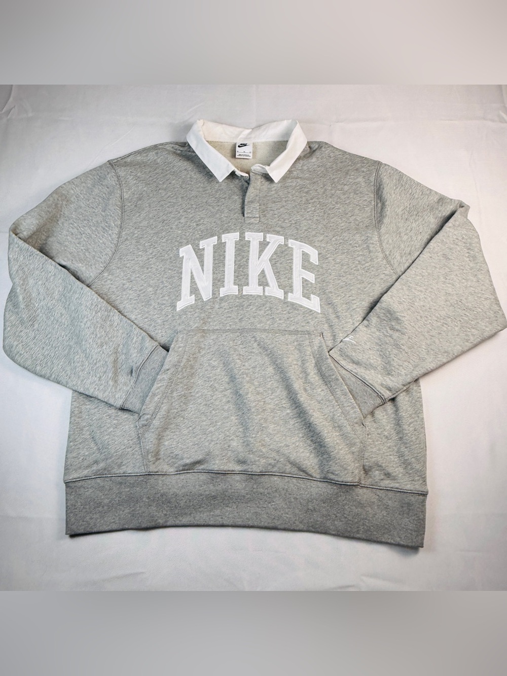 Nike Men’s Gray Rugby Pullover Sweatshirt XL FN3112-063